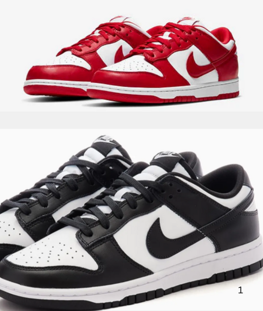2 Nike Dunk Lows, Adults, Unisex, Same  or Mixed colours